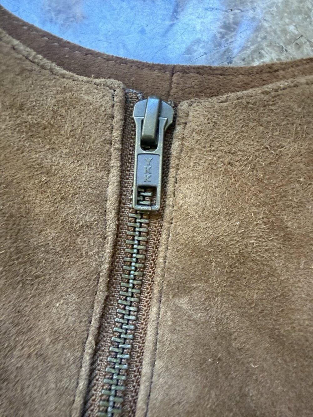Free People Leather Fringe Tank Top Brown Goat Suede Western Boho Size M NWT - Picture 12 of 13